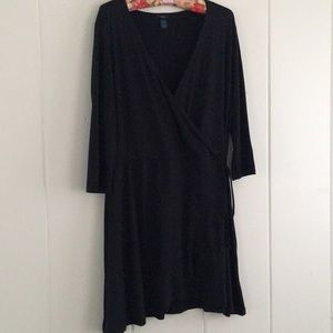 Rue 21 Black Faux Wrap Mini Dress